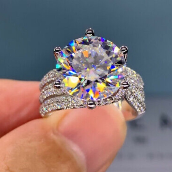 NEW 925 STERLING SILVER Diamond 💍 RING - Picture 4 of 4